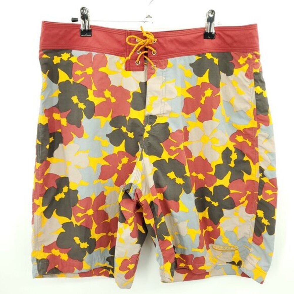 VTG 2002 Patagonia Pataloha Hibiscus Print Board Shorts/ Swim Trunks 34